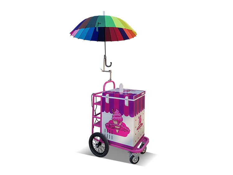 Ice Cream Push Cart With Umbrella Ice Cream Push Cart With Umbrella
